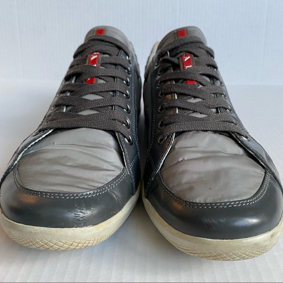 Prada Metallic Silver Gray Sneakers - Picture 6 of 12